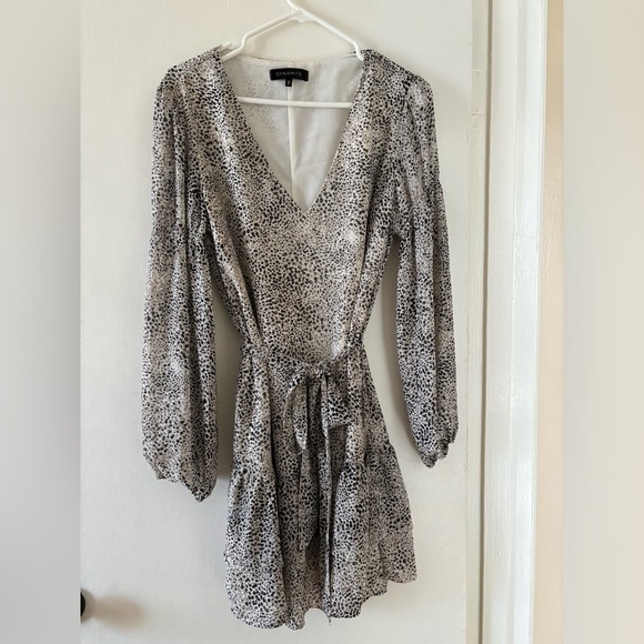 Dynamite Long Sleeve Tiered Mini Dress - Picture 1 of 4